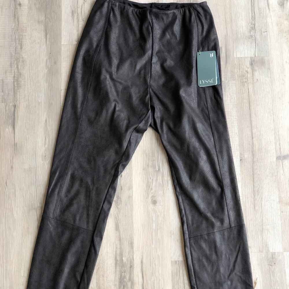 Black Suede Lysse Leggings